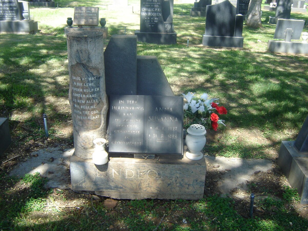 LINDEQUE Anna Susanna 1927-1986