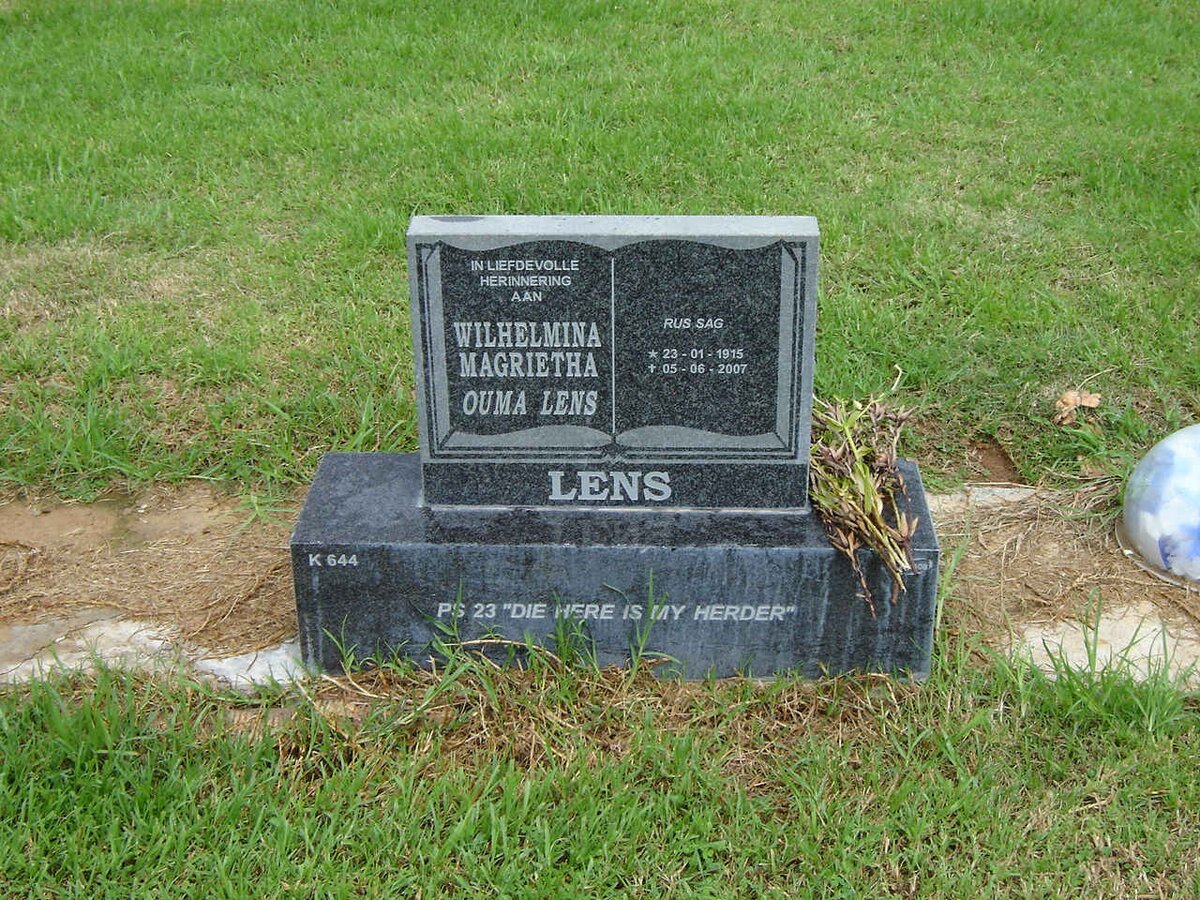 LENS Wilhelmina Magrietha 1915-2007