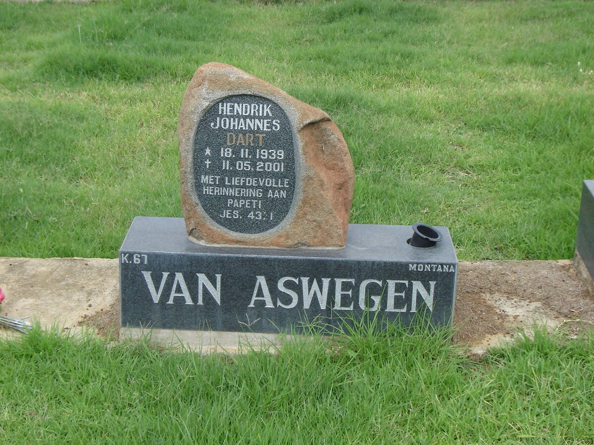 ASWEGEN Hendrik Johannes, van 1939-2001