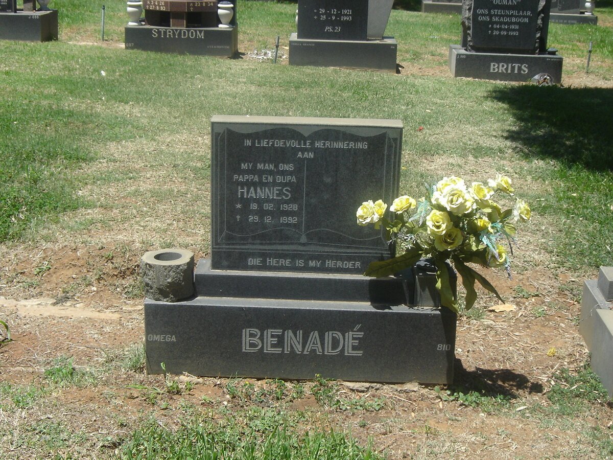 BENADÉ Hannes 1928-1992