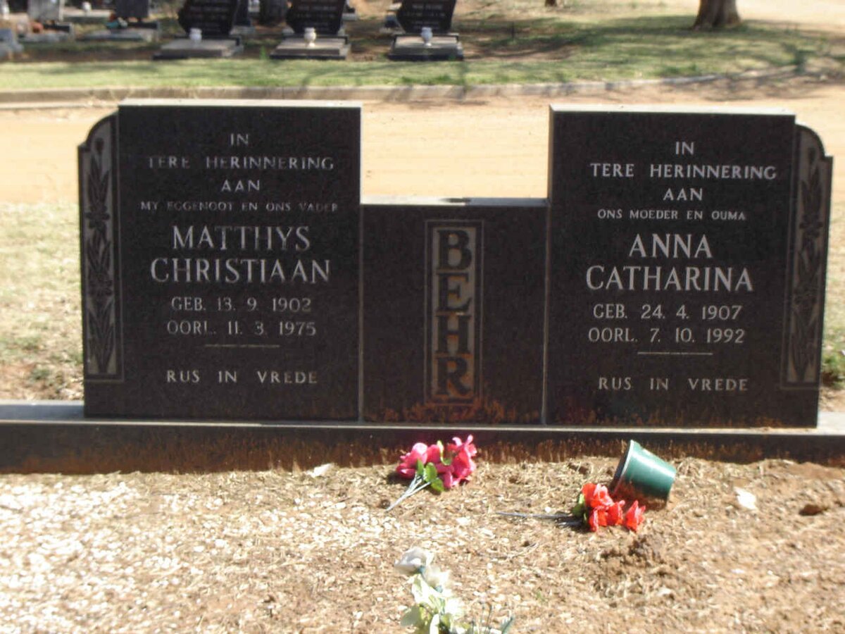 BEHR Matthys Christiaan