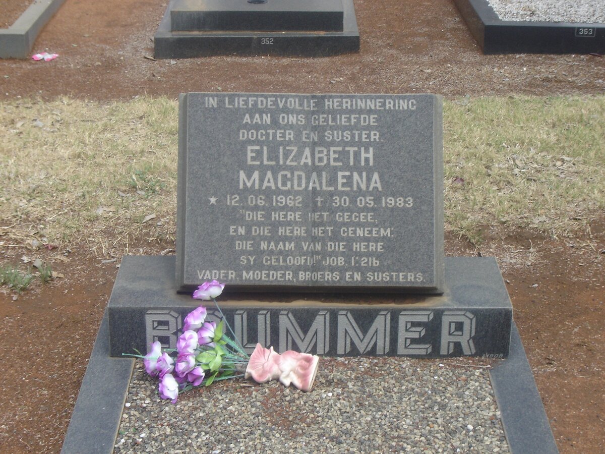 BRUMMER Elizabeth Magdalena 1963-1983
