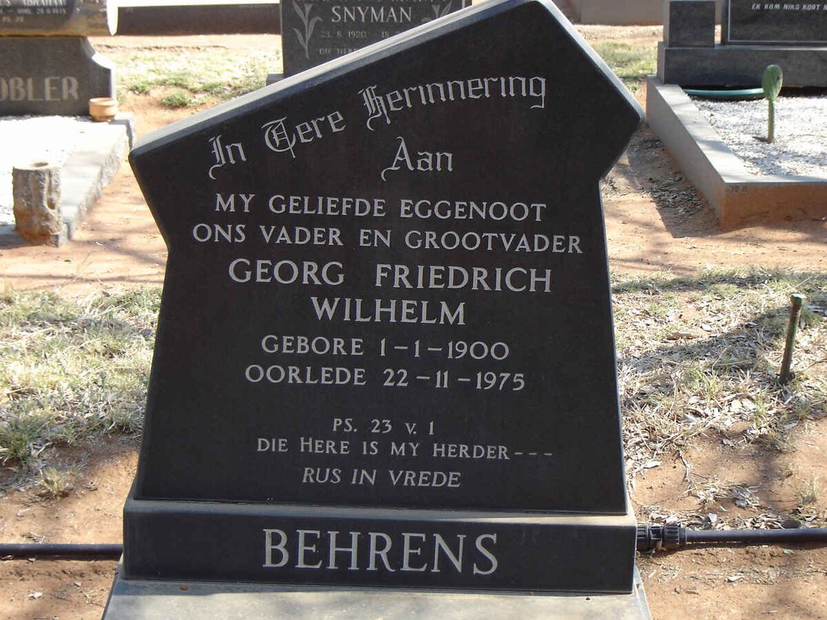 BEHRENS Georg Friedrich Wilhelm