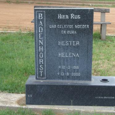 BADENHORST Hester Helena 1915-2000