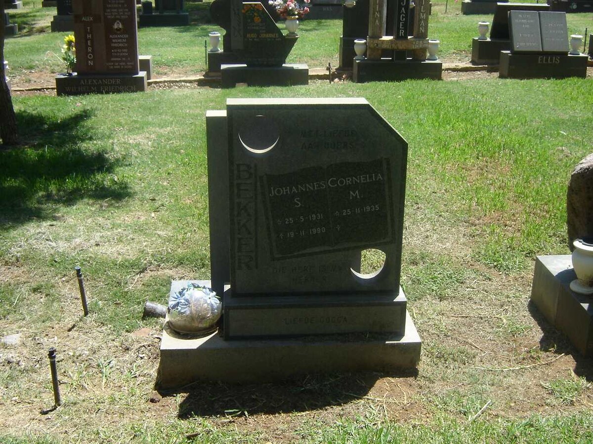 BEKKER Johannes S. 1931–1980 &amp; Cornelia M. 1935-