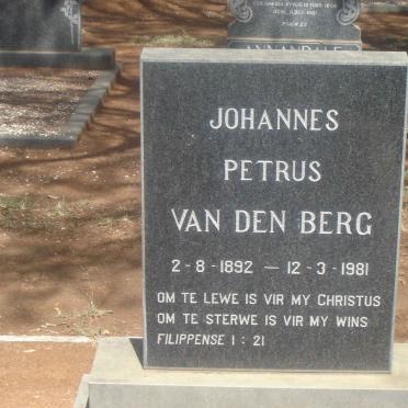 BERG Johannes Petrus VAN DEN