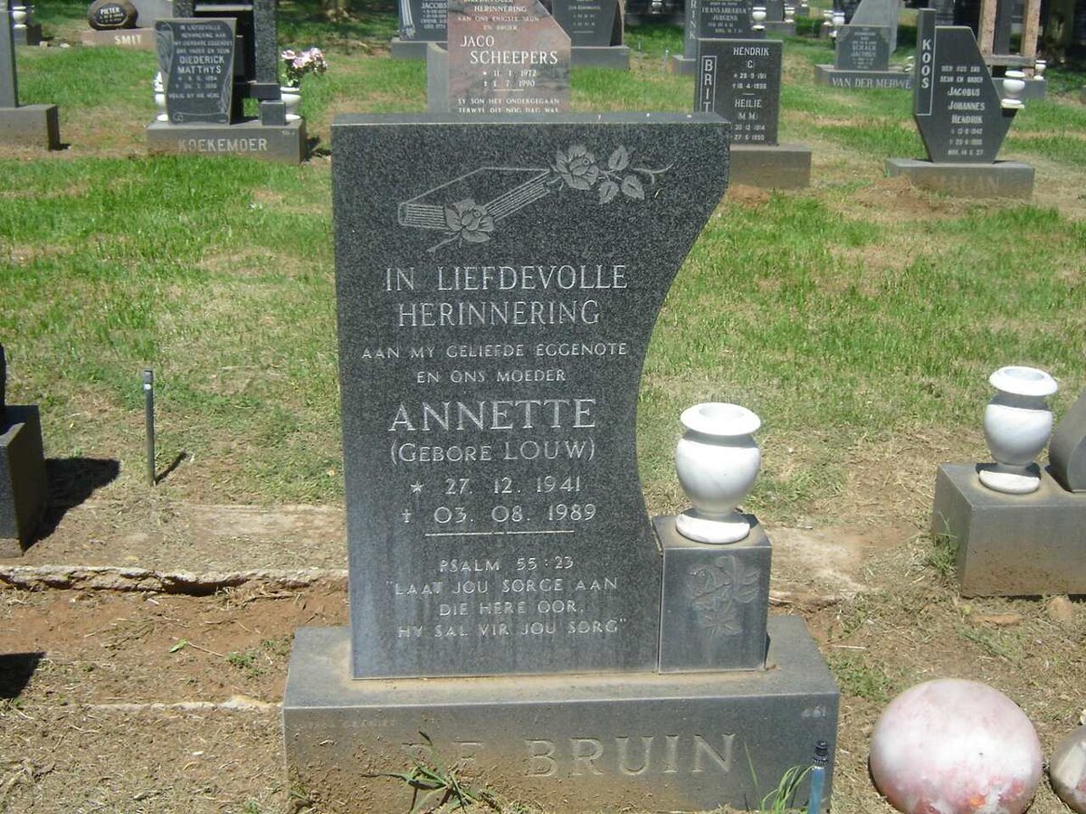 BRUIN Annette, de nee LOUW 1941-1989