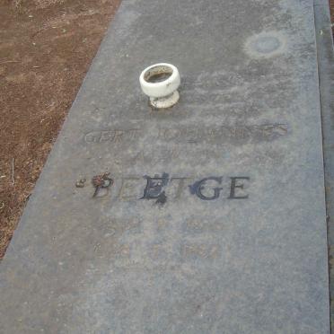 BEETGE Gert Johannes Alwyn 1926-1982