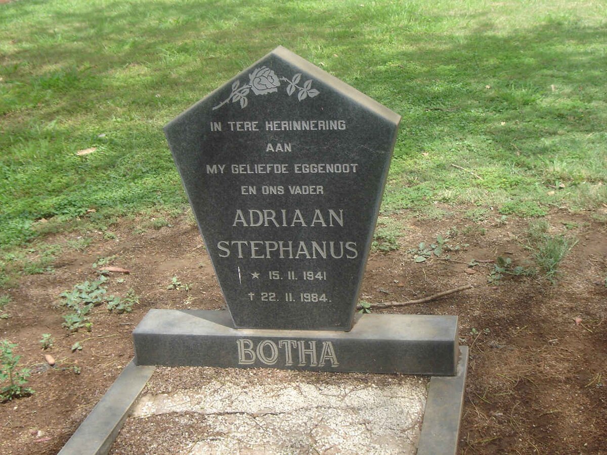 BOTHA Adriaan Stephanus 1941-1984