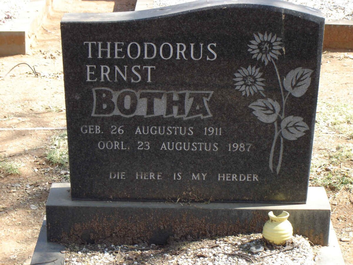 BOTHA Theodorus Ernst 1911-1987