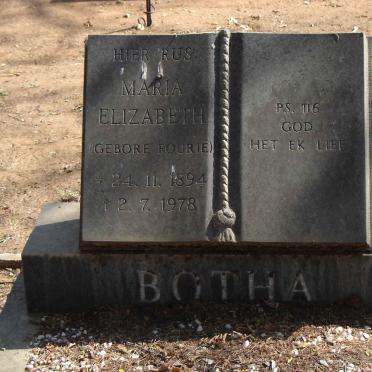 BOTHA Maria Elizabeth nee FOURIE 1894-1978