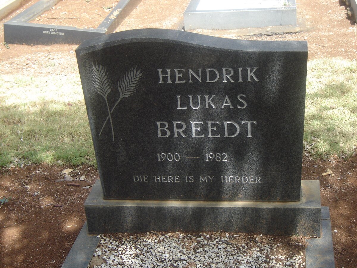 BREEDT Hendrik Lukas 1900-1982