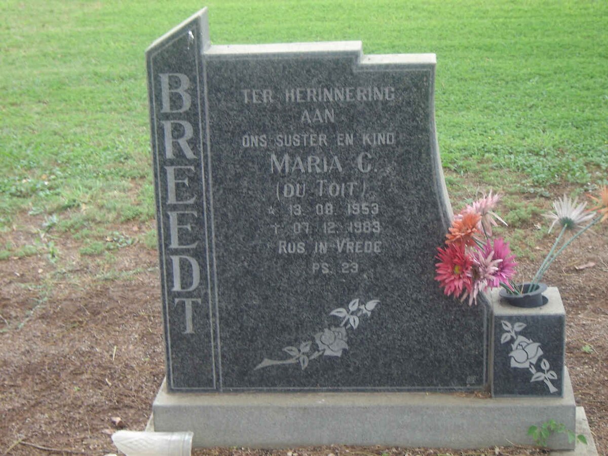 BREEDT Maria C. nee DU TOIT 1953-1983