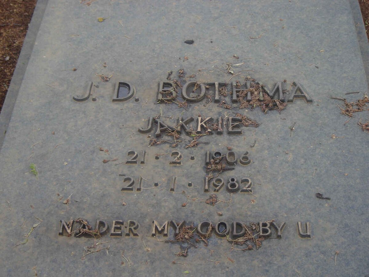 BOTHMA Jakkie D. 1906-1982