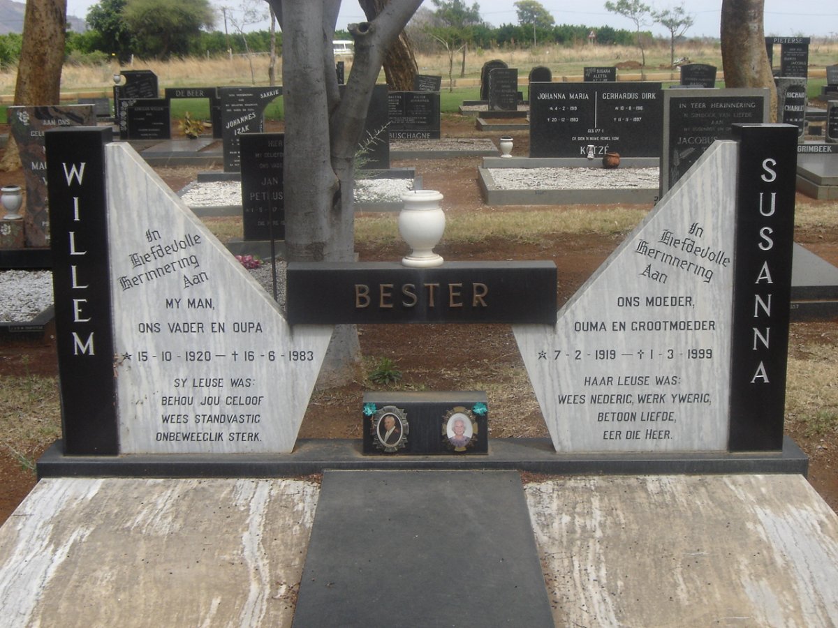 BESTER Willem 1920-1983 &amp; Susanna 1919-1999