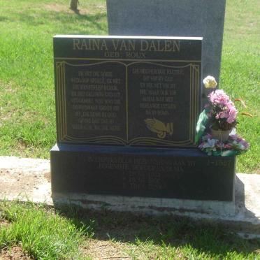 DALEN Raina, van nee ROUX 1953-2000