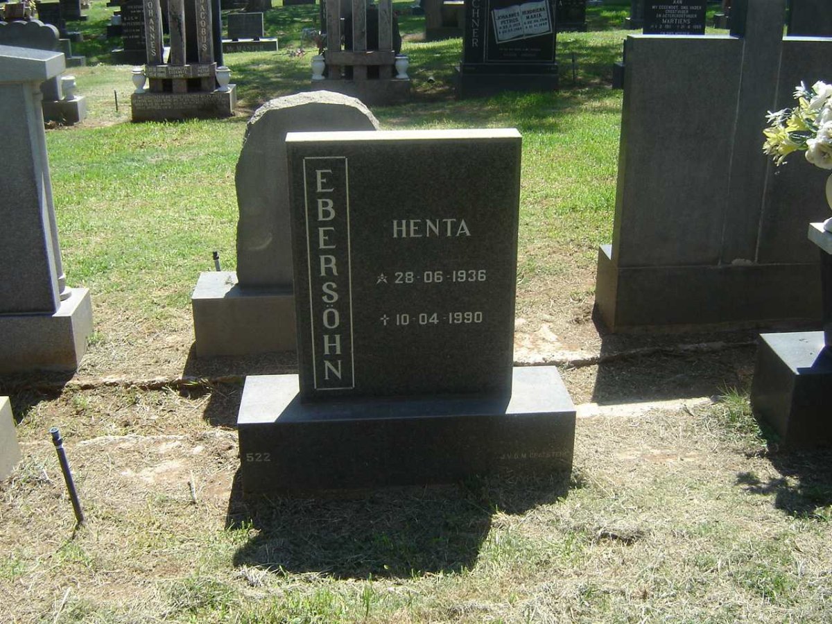 EBERSÖHN Henta 1936-1990