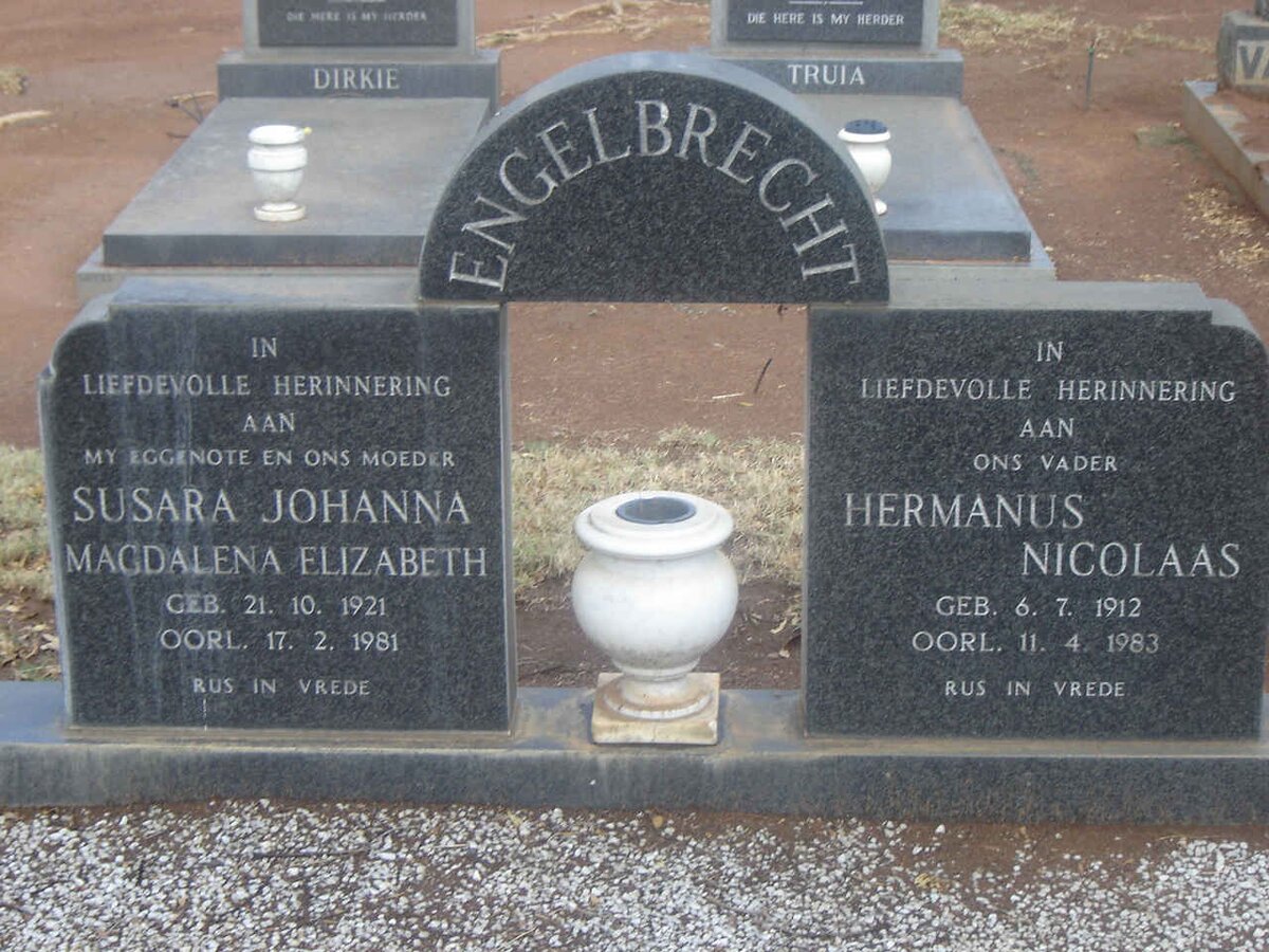ENGELBRECHT Susara Johanna Magdalena Elizabeth.