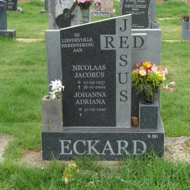 ECKARD Nicolaas Jacobus 1937-2004 &amp; Johanna Adriana 1940-