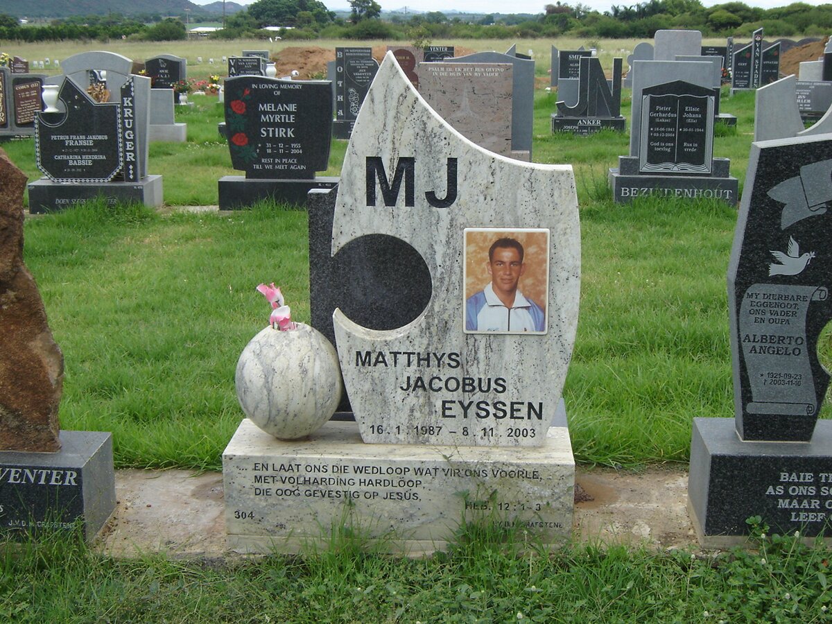 EYSSEN Matthys Jacobus 1987-2003