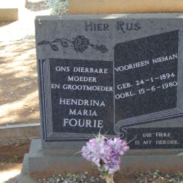 FOURIE Hendrina Maria.
