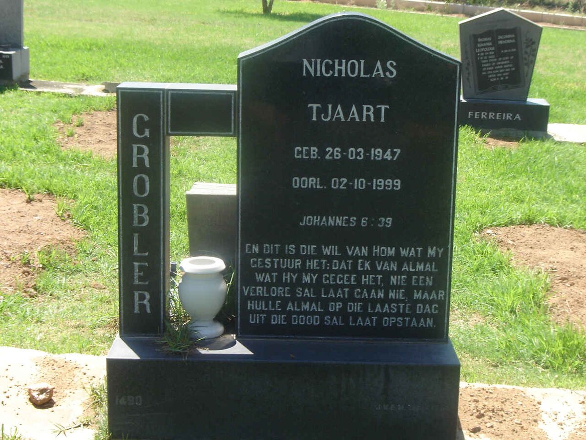 GROBLER Nicolas Tjaart 1947-1999