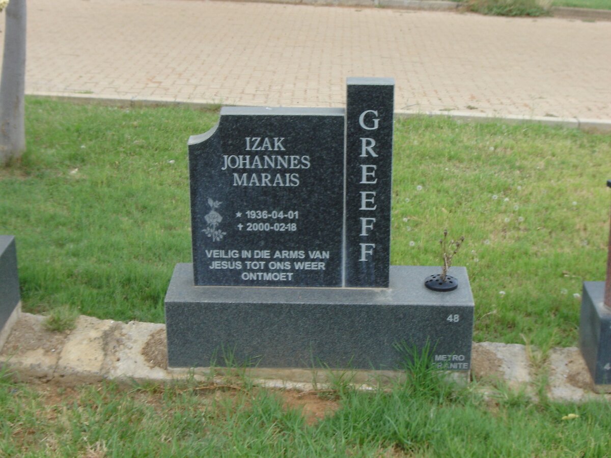 GREEFF Izak Johannes Marais 1936-2000