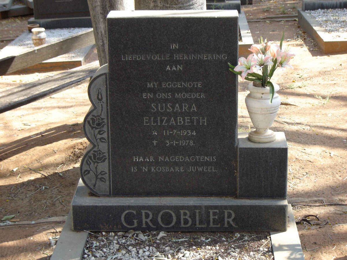 GROBLER Susara Elizabeth 1934-1978