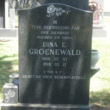 GROENEWALD Dina E. 1909-1998