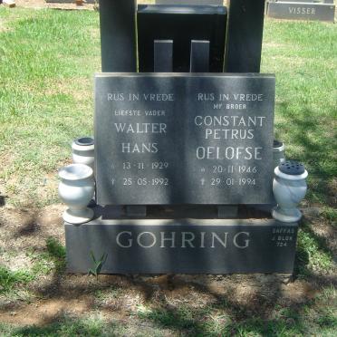 GOHRING Walter Hans 1929-1992 :: OELOFSE Constant Petrus 1946-1994
