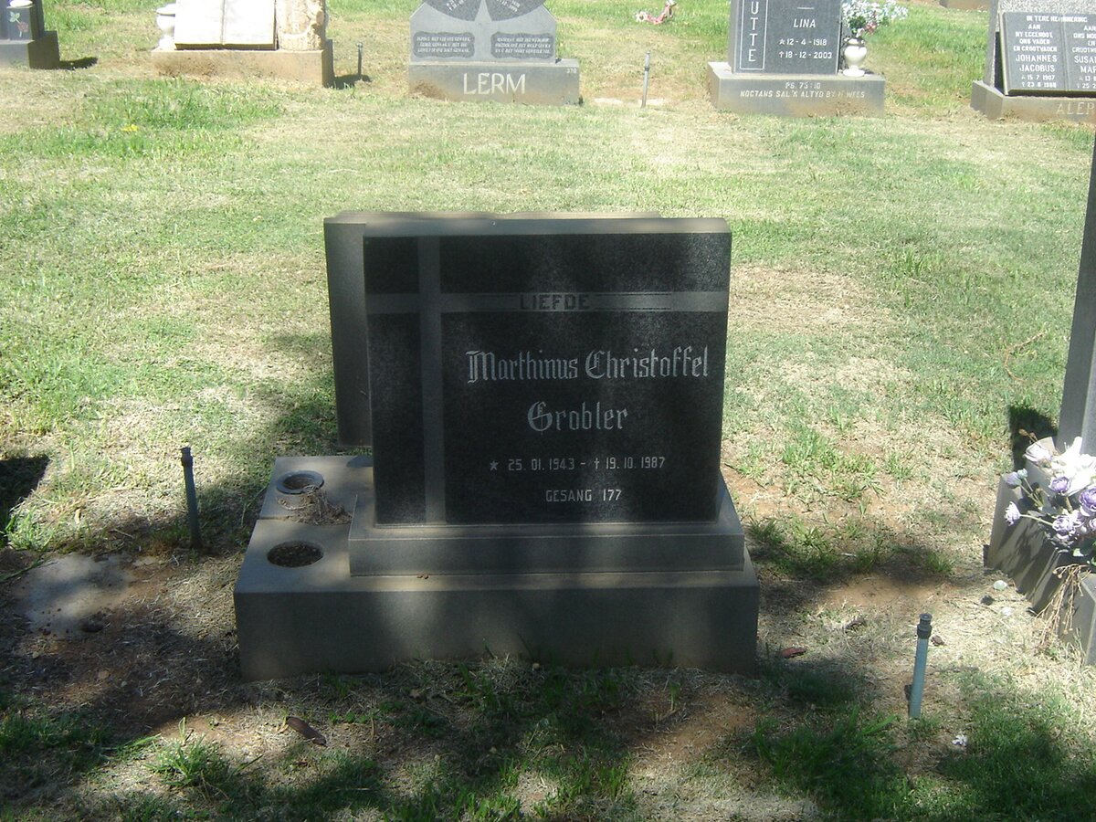 GROBLER Marthinus Christoffel 1943-1987