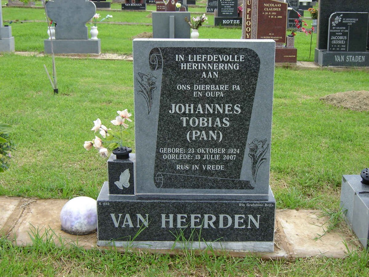 HEERDEN Johannes Tobias, van 1924-2007