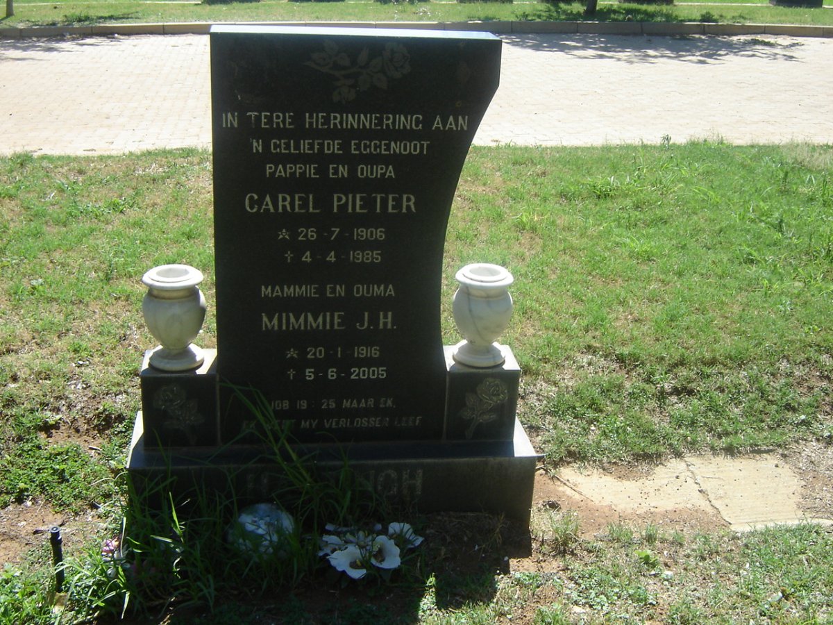 HATTINGH Carel Pieter 1906-1985 &amp; Mimmie J.H. 1916-2005