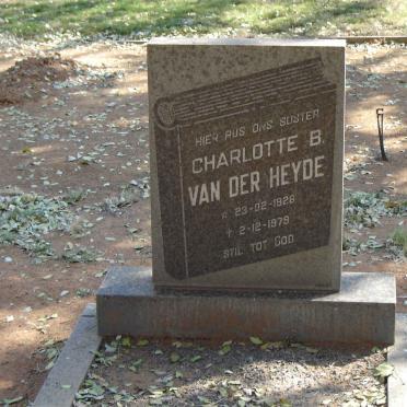 HEYDE Charlotte B., van der 1926-1979