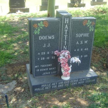 HATTING Doems J.J. 1932-1992 &amp; Sophie A.S.W. 1940-2000