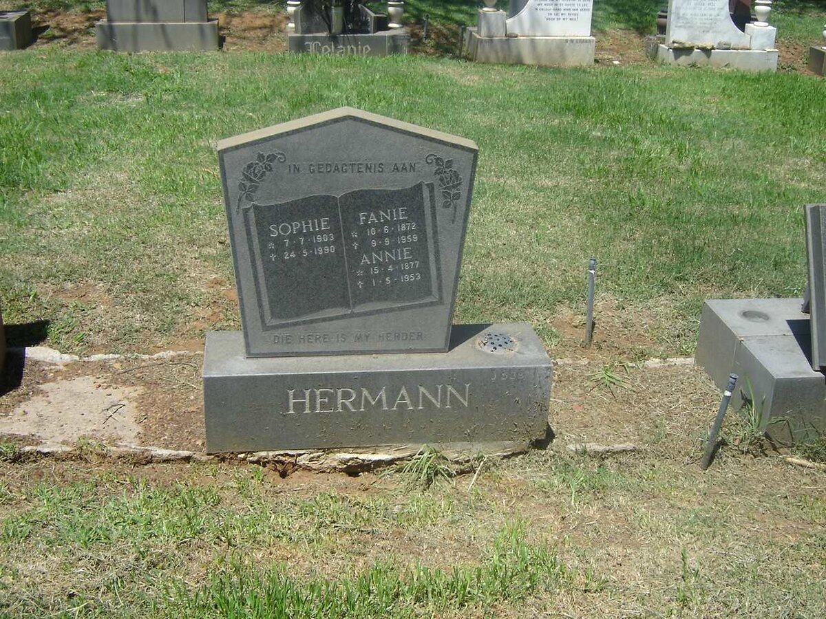 HERMANN Fanie 1872-1959 &amp; Annie1877-1953 :: HERMANN Sophie 1903-1990