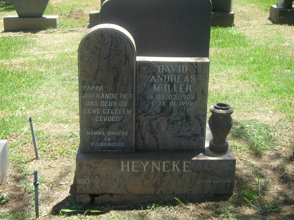 HEYNEKE David Andreas Muller 1926-1992