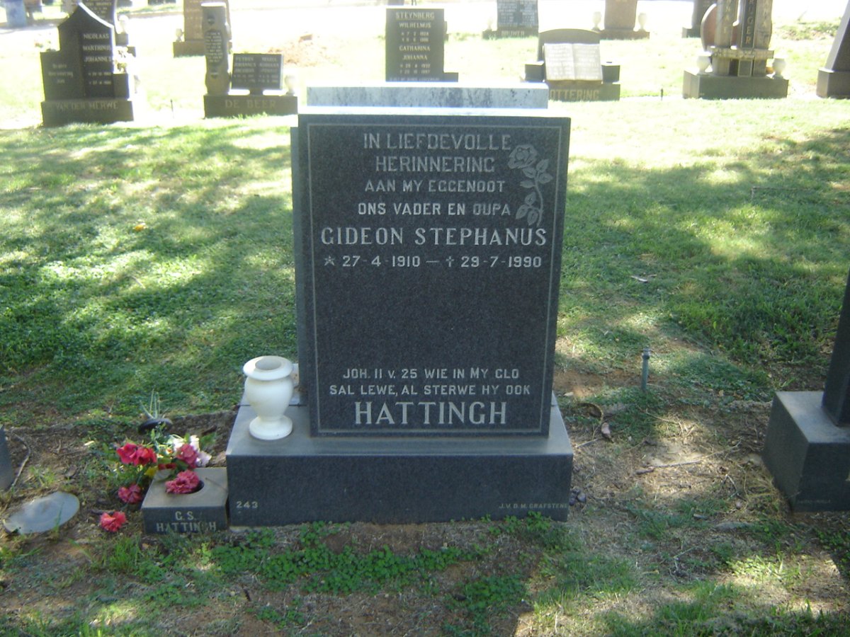 HATTINGH Gideon Stephanus 1910-1990