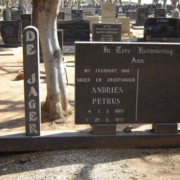 JAGER Andries Petrus, de 1922-1977