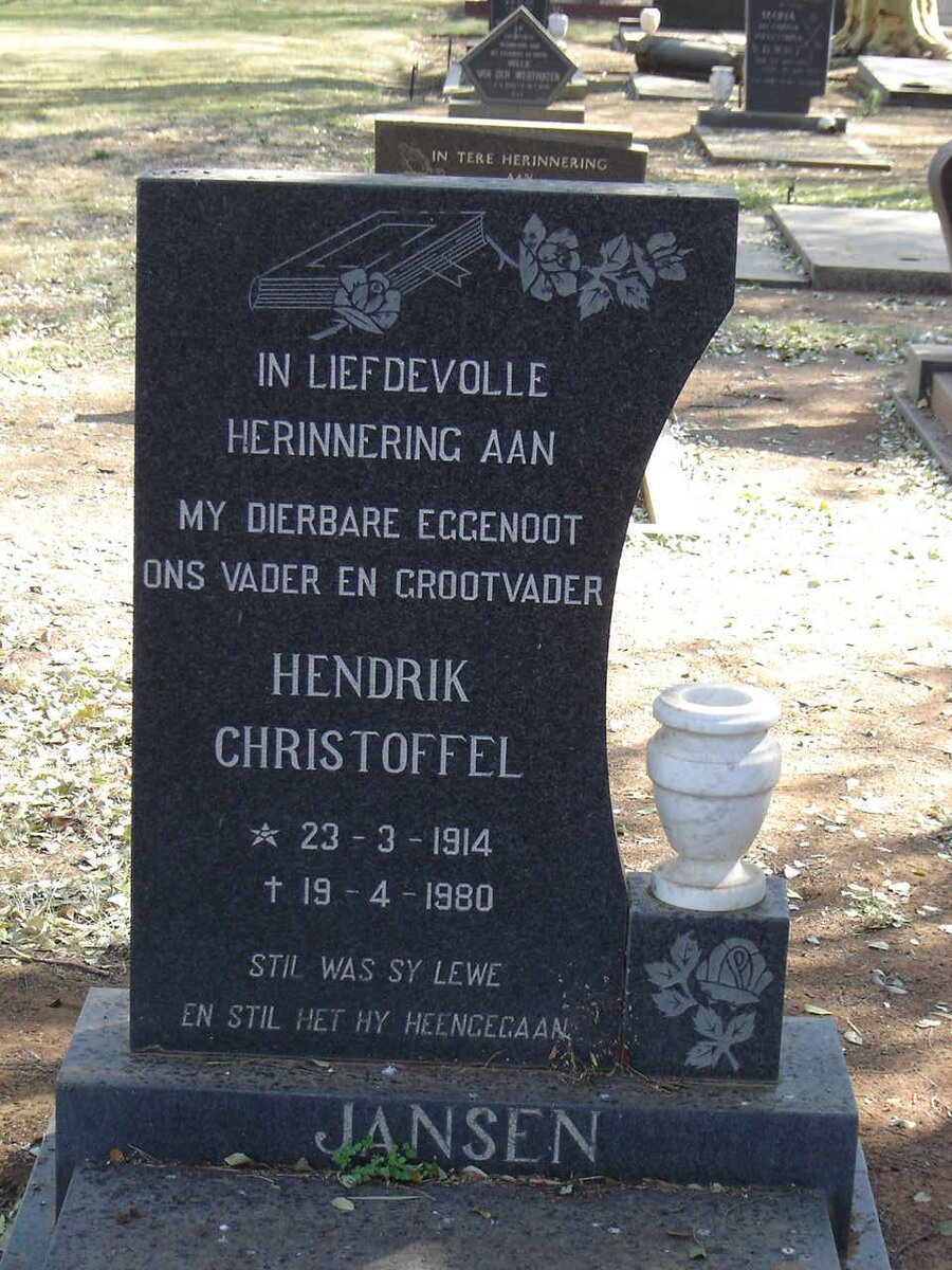 JANSEN Hendrik Christoffel 1914-1980