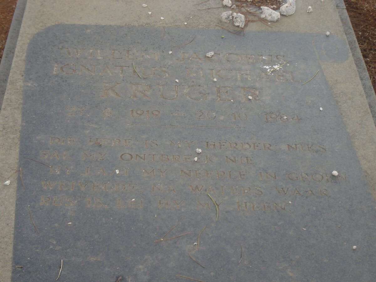 KRUGER Ignatius Michael 1912-1984