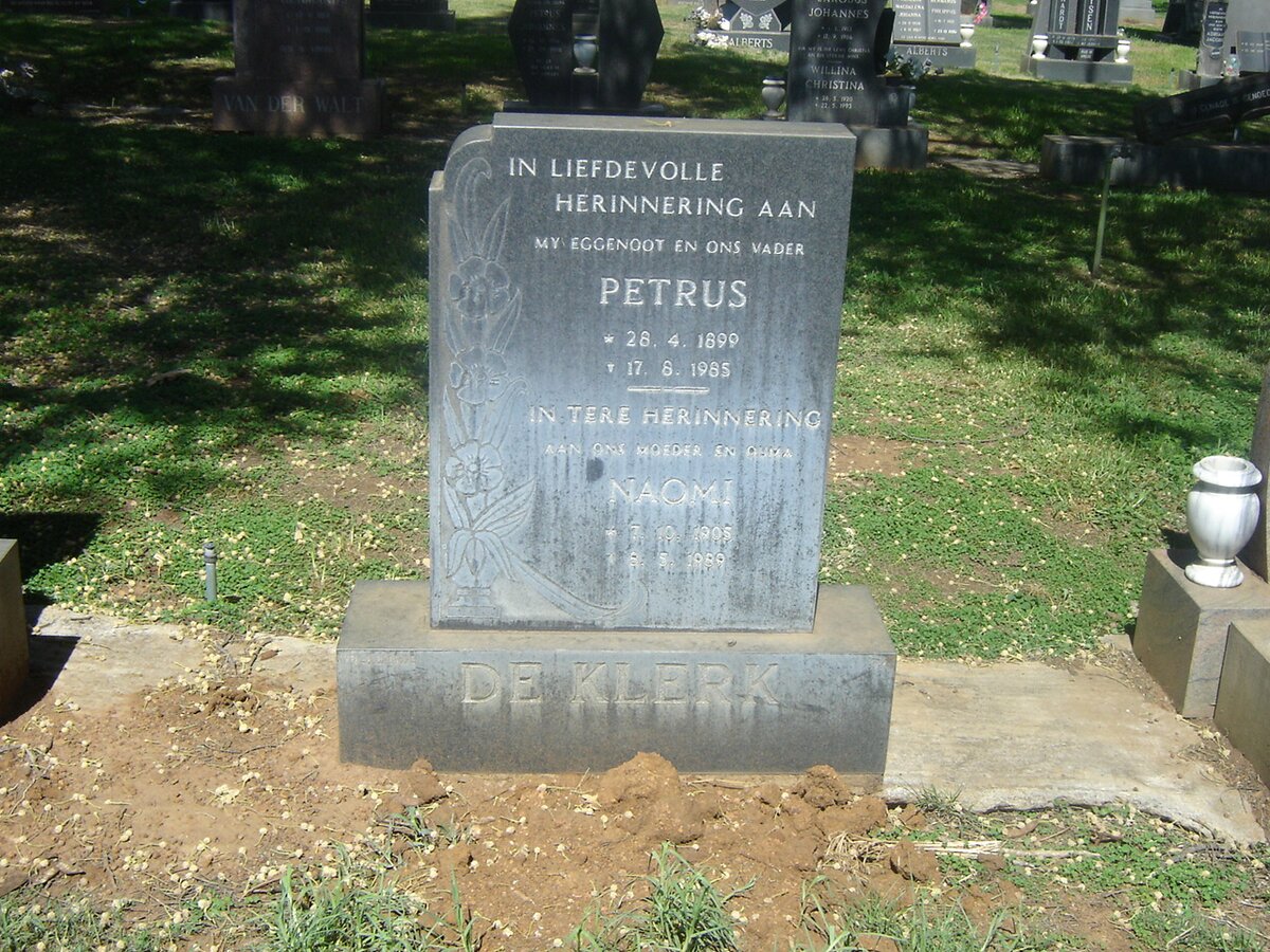 KLERK Petrus, de 1899-1985 &amp; Namoni 1905-198?