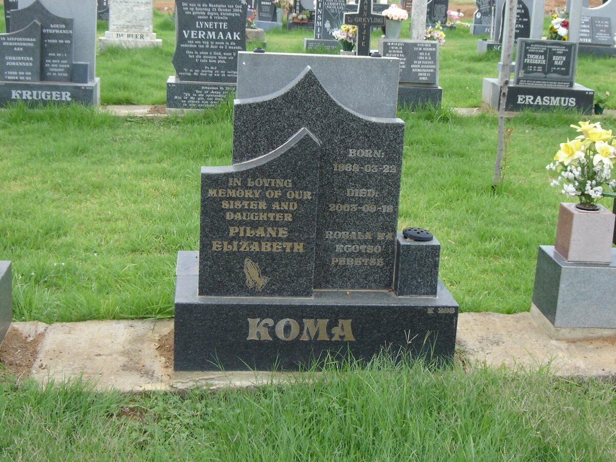 KOMA Pilane Elizabeth 1969-2003