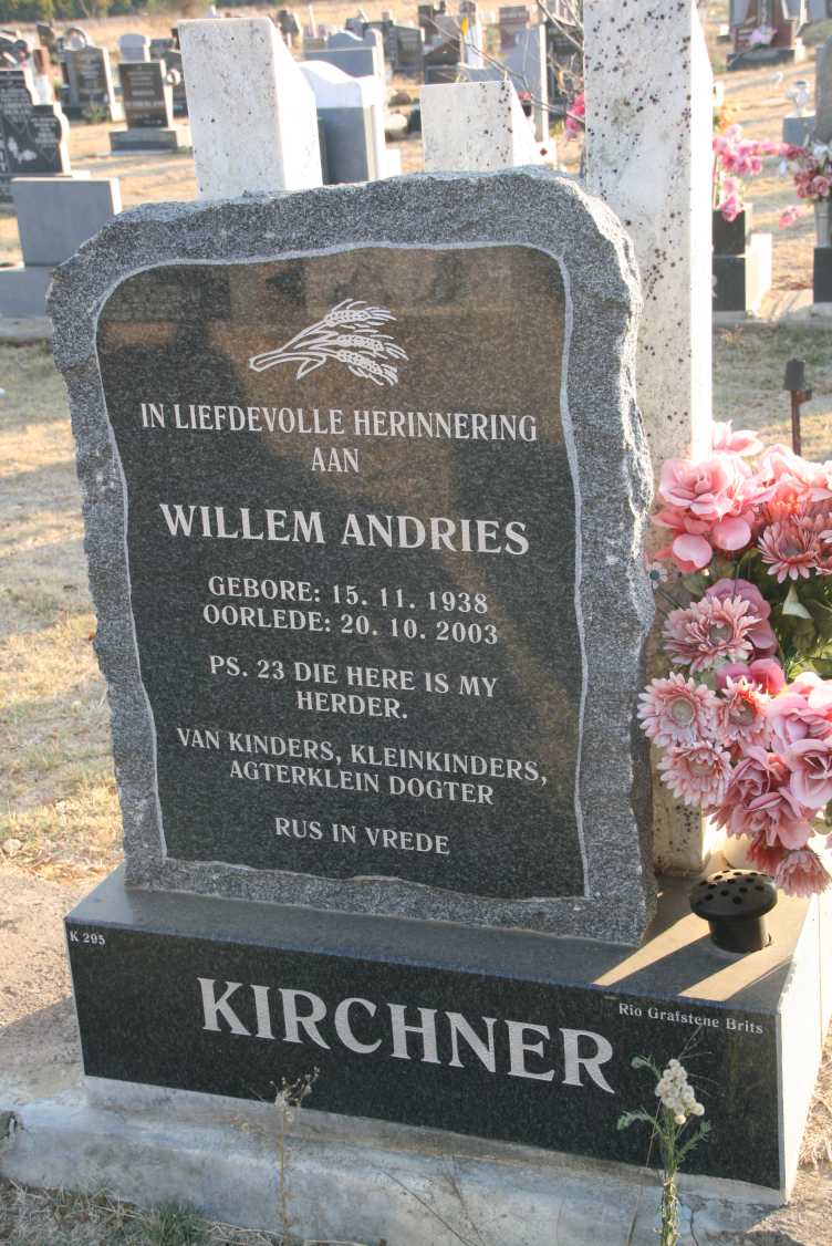 KIRCHNER Willem Andries 1938-2003