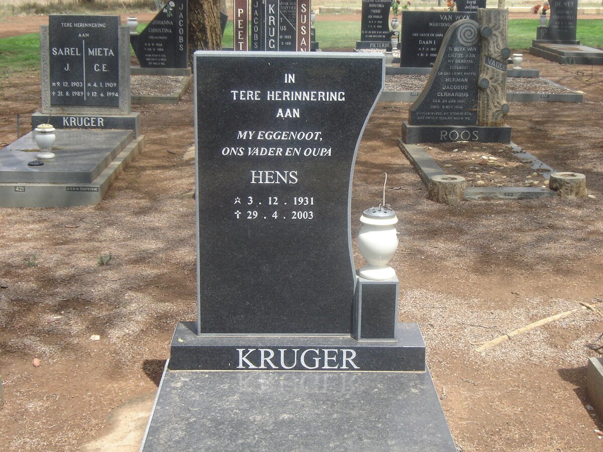 KRUGER Hens 1931-2003