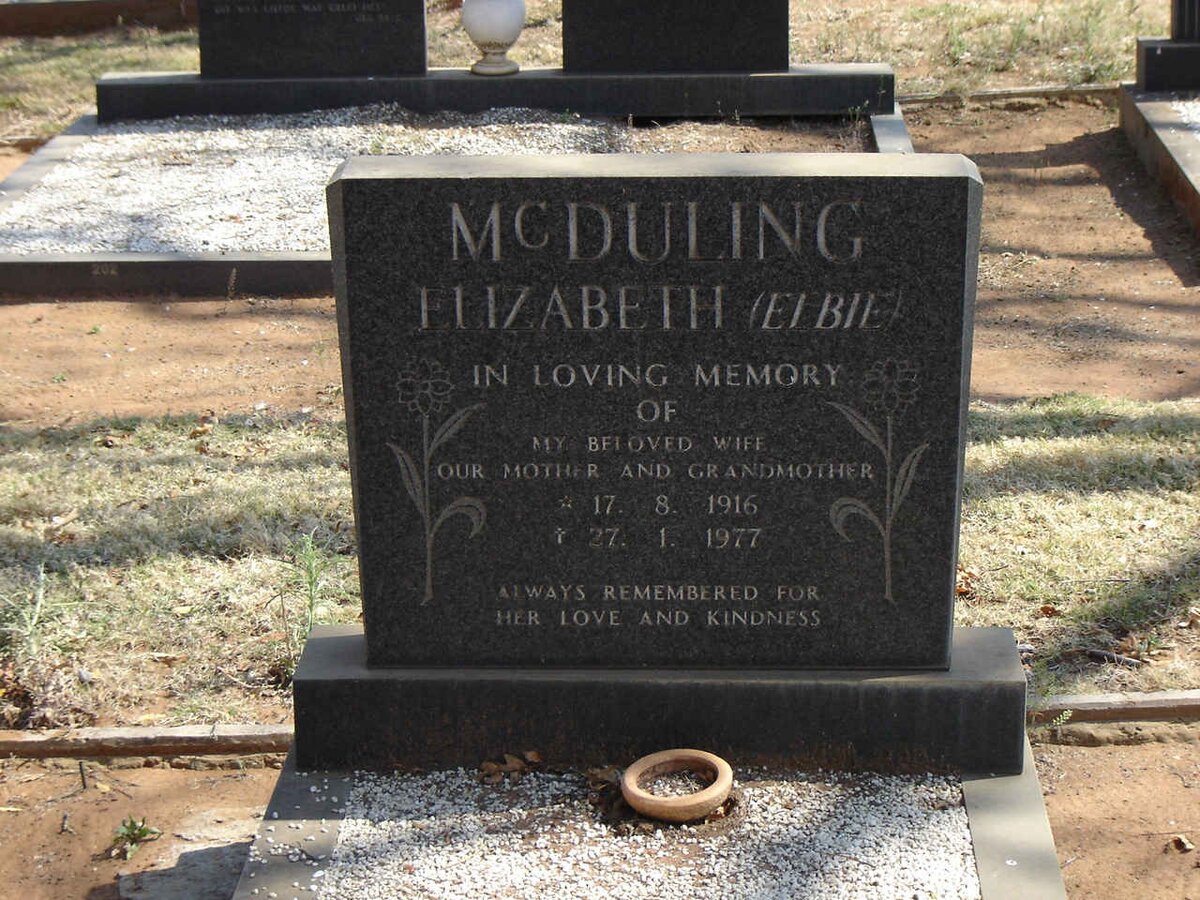 McDULING Elizabeth 1916-1977