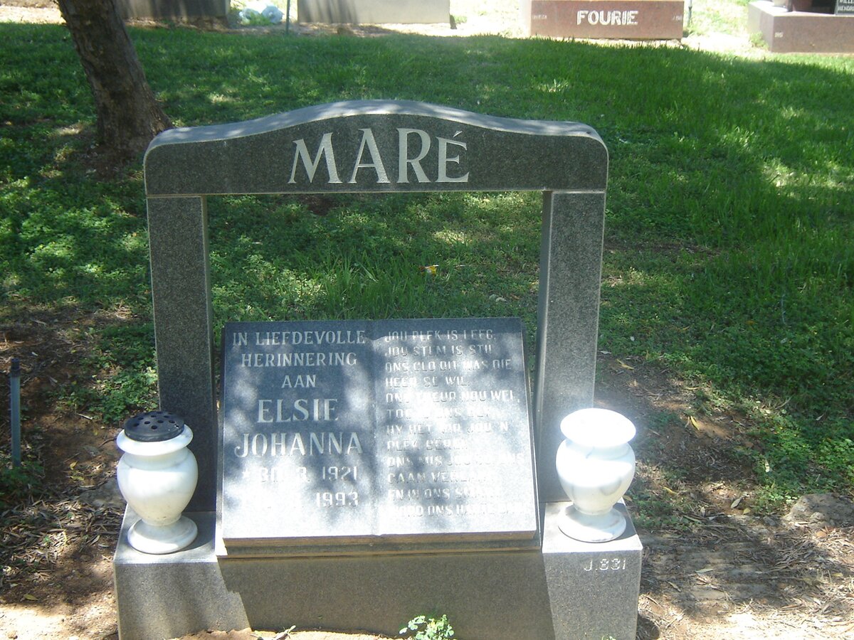 MARÉ Elsie Johanna 1921-1993