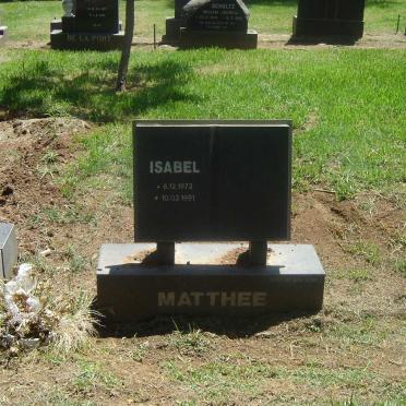 MATTHEE Isabel 1973-1991