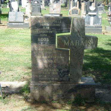MARAIS J.J. 1905-1988 &amp; M.C.L. 1900-1990