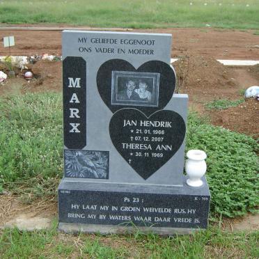 MARX Jan Hendrik 1966-2007 &amp; Theresa Ann 1969-